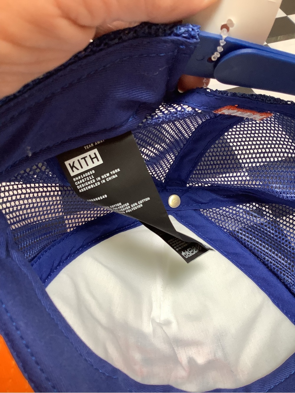 Kith Kids Trucker Hat - Blue, White & Orange - Picture 3 of 5